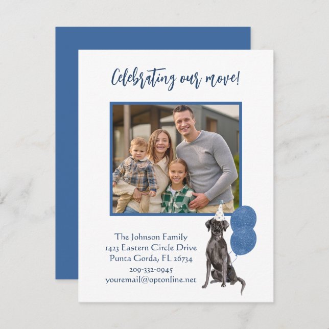 Anúncio Mudamos Celebrando o Orçamento de Foto da Família  (Frente/Verso)