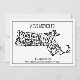 Anúncio Mudamos para o Estado de Massachusetts Floral Mand