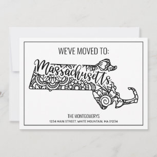 Anúncio Mudamos para o Estado de Massachusetts Floral Mand