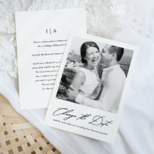 Anúncio Mudança de Data Chic Atraso de Casamento Foto