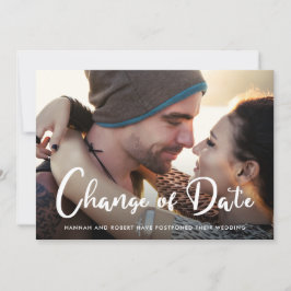 Anúncio Mudança de data do casamento moderno adiada Foto