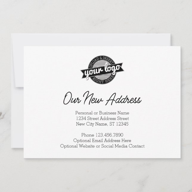 Anúncio Mudança de Endereço com Logotipo Empresarial (Frente)