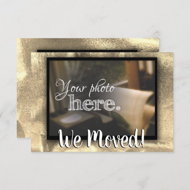 Anúncio Mudança de endereço Nós mudamos de casa aquecendo  (Frente/Verso)