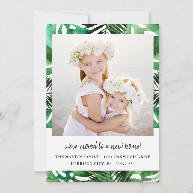 Anúncio Mudança de endereço O verde aquarela deixa foto (Frente)