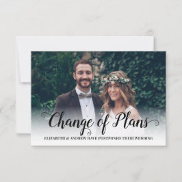 Anúncio Mudança de Planos Casamento Adiado Foto Moderna
