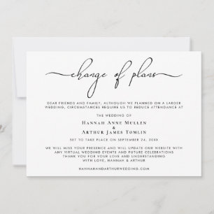 Anúncio Mudança de planos para casamento menor Script mode