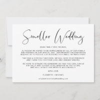 Mudança de planos para um casamento menor Elegante