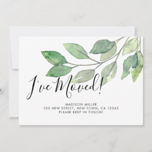 Anúncio Mudei-me para o novo lar Greenery