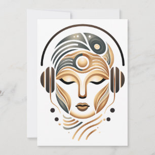 Anúncio Música Zen Minimalista Deusa Geométrica Abstrata