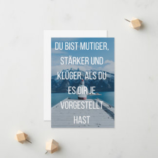 Anúncio Mut, Stärke, Weisheit - Positive Affirmationspostk