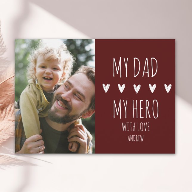 Anúncio My Dad My Hero Scrip Photo Red (Criador carregado)