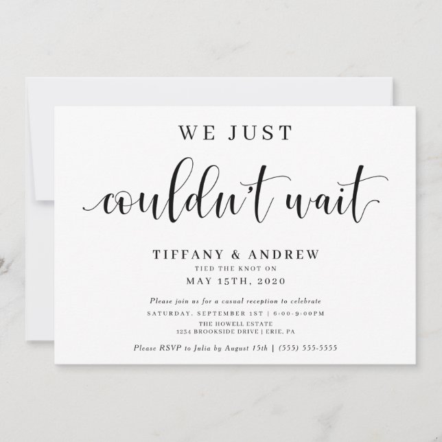 Anúncio Não podíamos esperar pelo casamento (Frente)