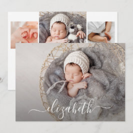 Anúncio Nascimento da Colagem de Fotos