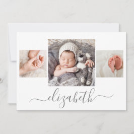 Anúncio Nascimento da Colagem de Fotos