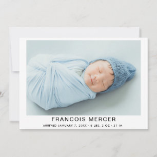 Anúncio Nascimento da Colagem de Fotos de Menina da Caligr