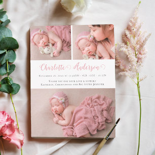 Anúncio Nascimento da Colagem de Fotos do 3 Novo Script Mo