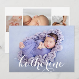 Anúncio Nascimento da Colagem de Fotos Simples