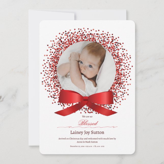 Anúncio Nascimento da Foto do Arco Vermelho Annou (Frente)