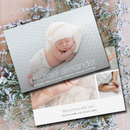 Anúncio Nascimento da Foto do Bebê Moderno