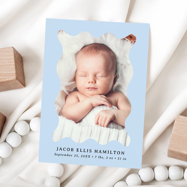 Anúncio Nascimento da Foto do Quadro de Onda Azul do Céu M (Criador carregado)