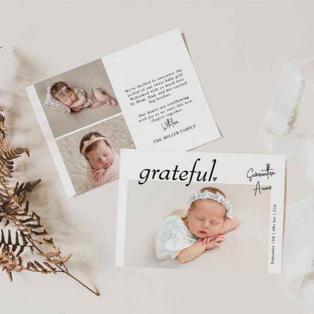 Anúncio Nascimento de Foto de Bebê da Paisagem Moderna Mín (Criador carregado)