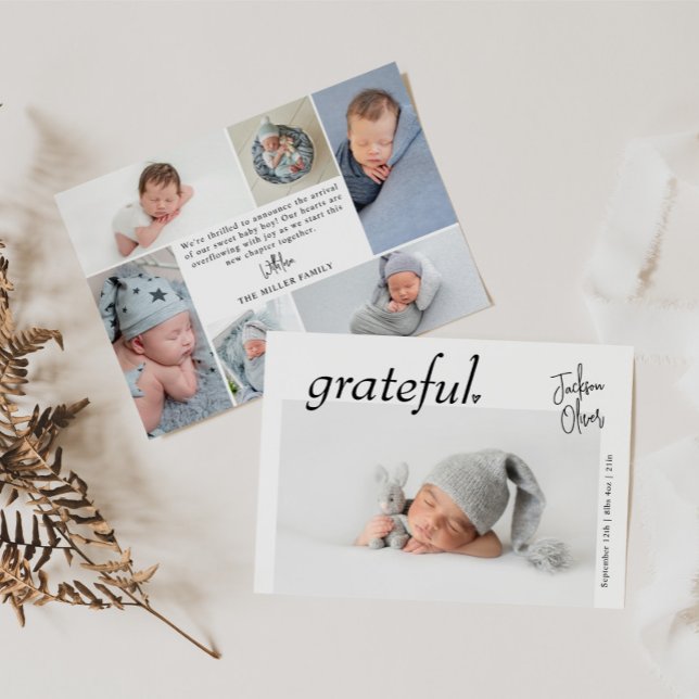 Anúncio Nascimento de Foto de Bebê da Paisagem Moderna Mín (Criador carregado)