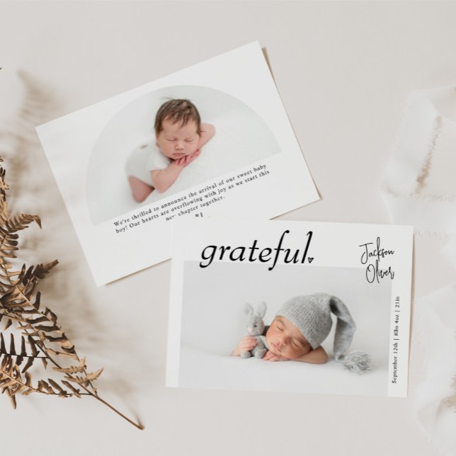 Anúncio Nascimento de Foto de Bebê da Paisagem Moderna Mín (Criador carregado)