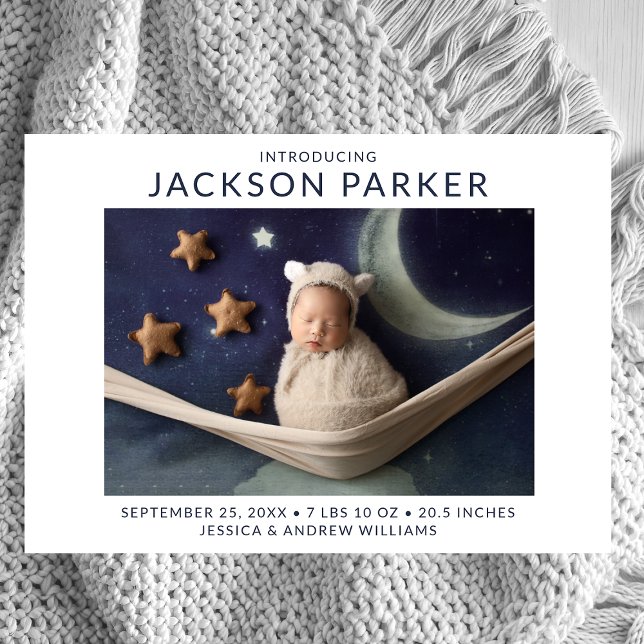 Anúncio Nascimento do Rapaz da Foto Moderno 2 (Criador carregado)