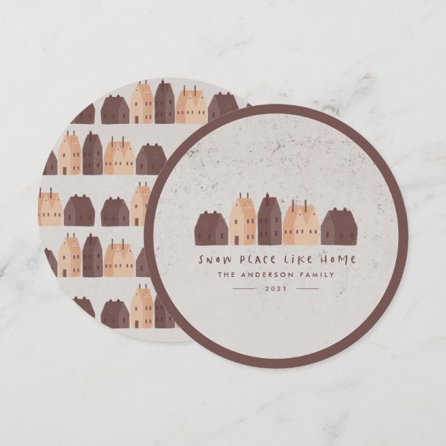 Anúncio Natal da moderna casa natural do escândi, que é gi (Frente/Verso)