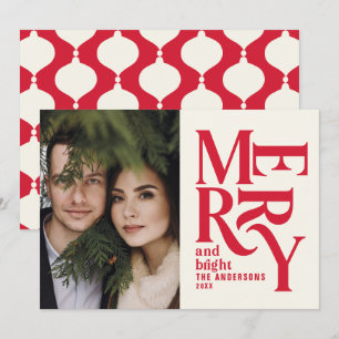 Anúncio Natal moderno vintage retrô vermelho feriado