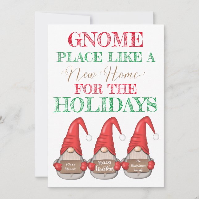 Anúncio Natal Nórdico Gnomo Nova Casa para Férias (Frente)
