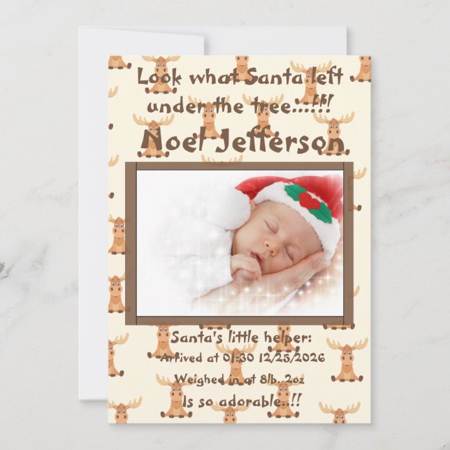 Anúncio Natal Sexo Novo Chegada Neutra (Frente)