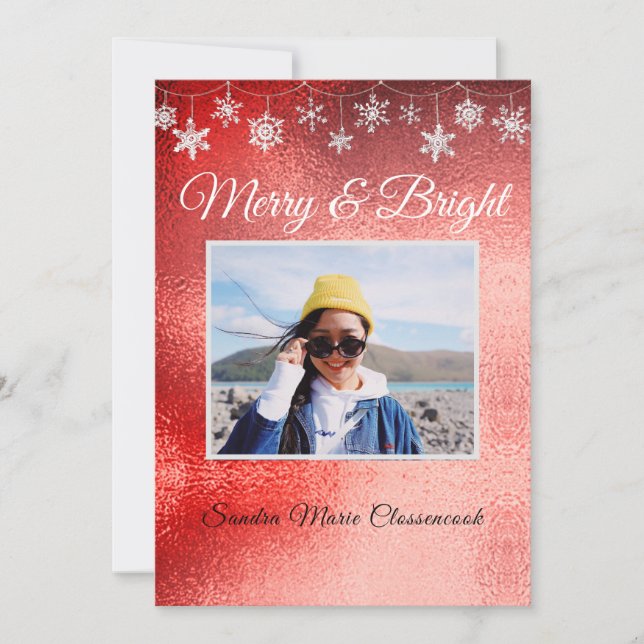 Anúncio Natal Vermelho Mínimo e Simples Moderno (Frente)