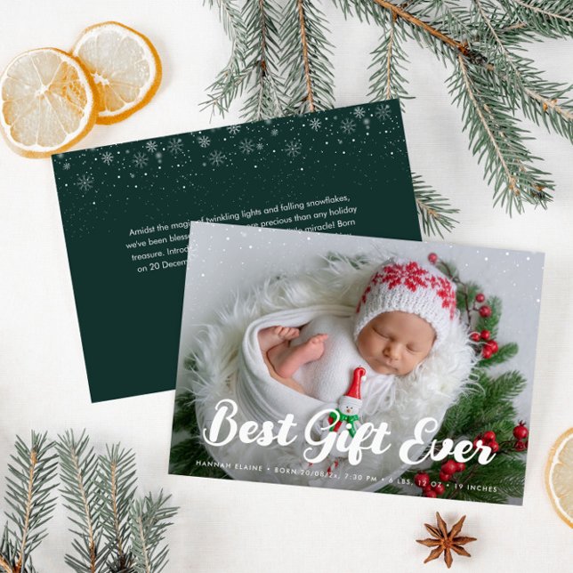 Anúncio natalidade de feriado com letra única (Criador carregado)