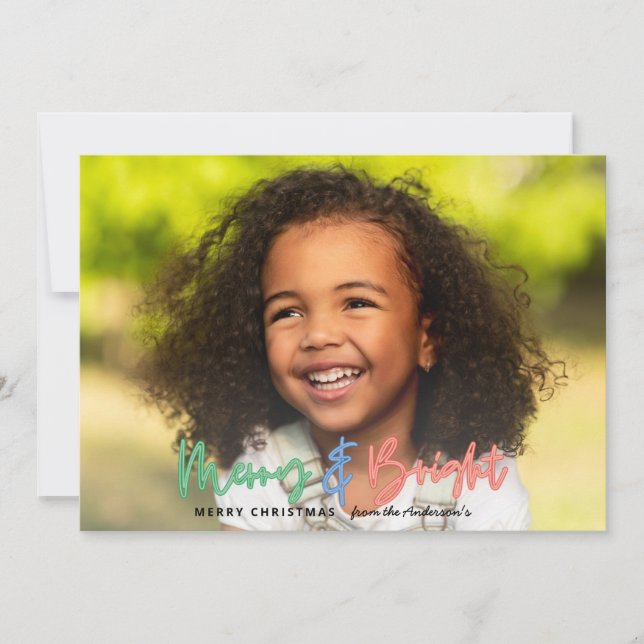 Anúncio Néon colorido moderno e brilhante Natal (Frente)