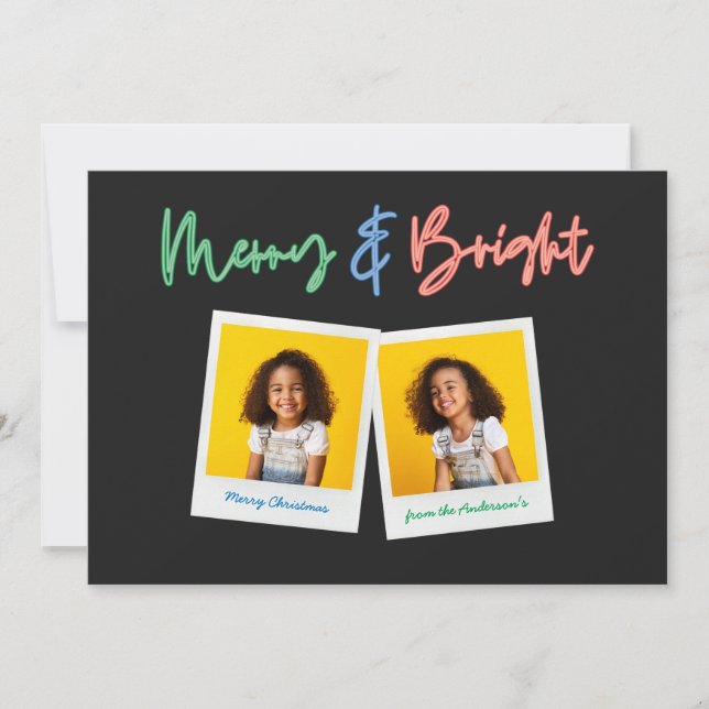 Anúncio Néon colorido moderno e brilhante Natal (Frente)