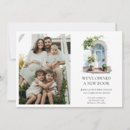 Anúncio New Address White Watercolor Door Photo Moving