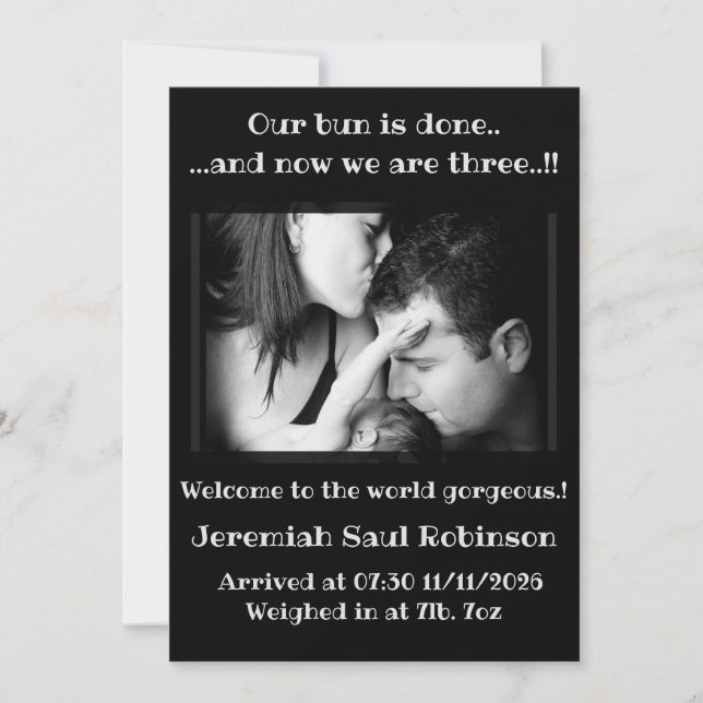 Anúncio New Arrival Baby Boy (Frente)