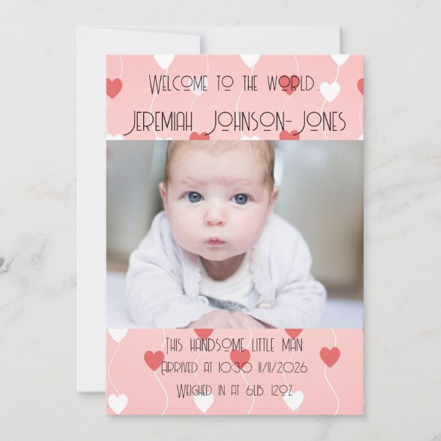 Anúncio New Arrival Baby Boy (Frente)