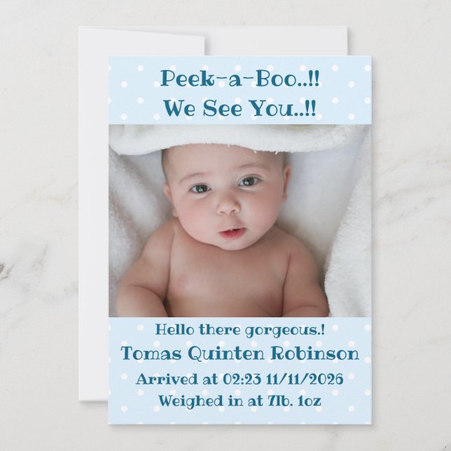 Anúncio New Arrival Baby Boy (Frente)