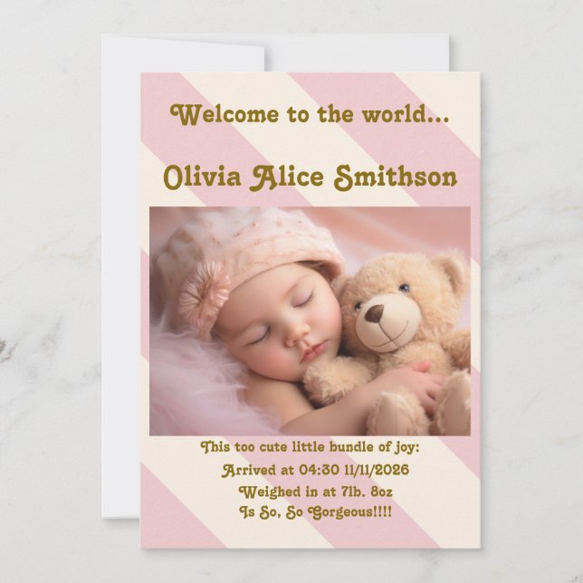 Anúncio New Arrival Baby Girl (Frente)