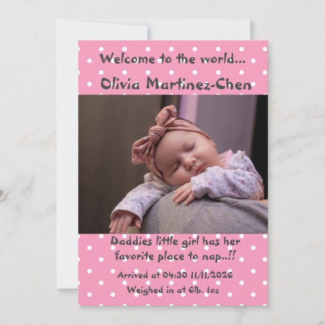 Anúncio New Arrival Baby Girl (Frente)