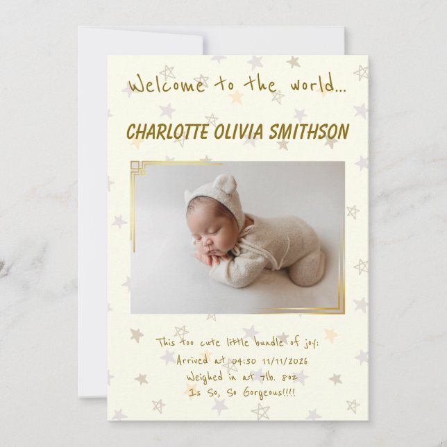 Anúncio New Arrival Baby Girl (Frente)