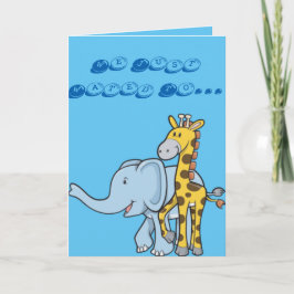 Anúncio New Baby Boy Giraffe and Elephant