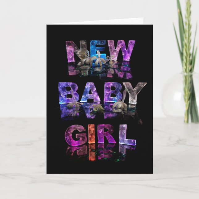 Anúncio New Baby Girl Card (Frente)