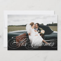 Newlyweds em espanhol recién casados Foto nos Casa