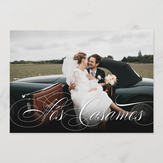 Anúncio Newlyweds em espanhol recién casados Foto nos Casa (Frente)