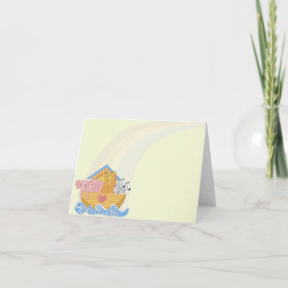 Anúncio Noah's Ark Birth Announement Notecards