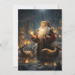 Anúncio Noite de Natal de Santa Floresta Nevada