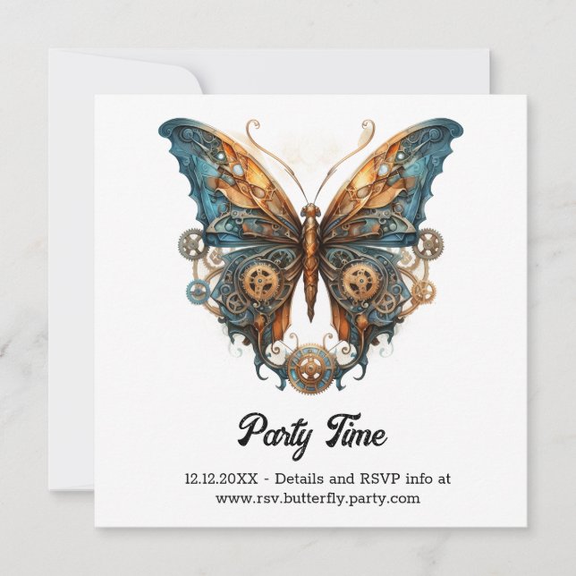 Anúncio Noiva Borboleta Artesã de Latão Estilo Steampunk  (Frente)